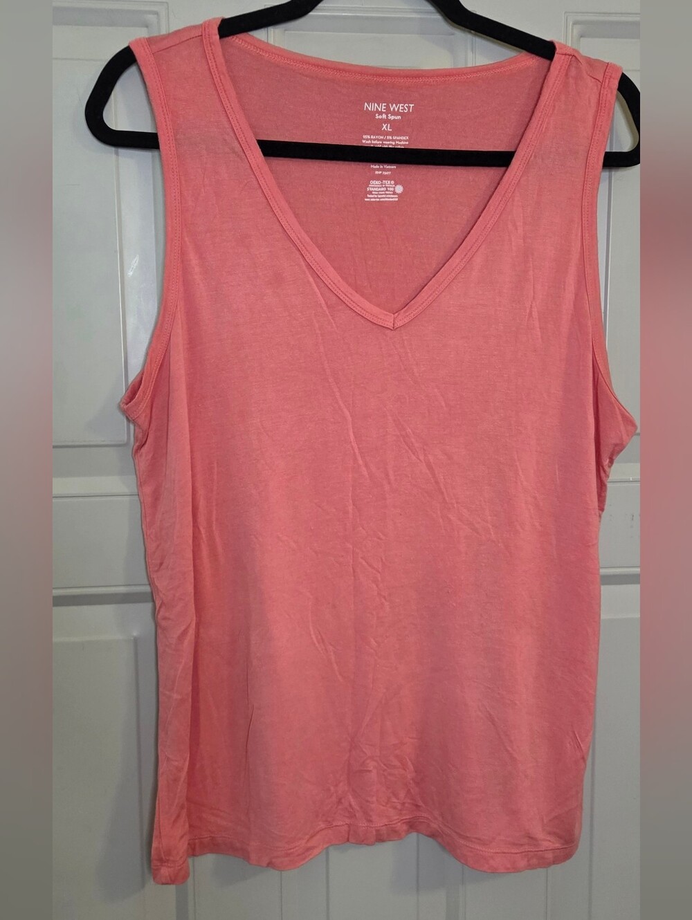Nine West Coral V-Neck Sleeveless Tank Top